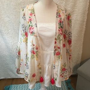 Time and true floral kimono